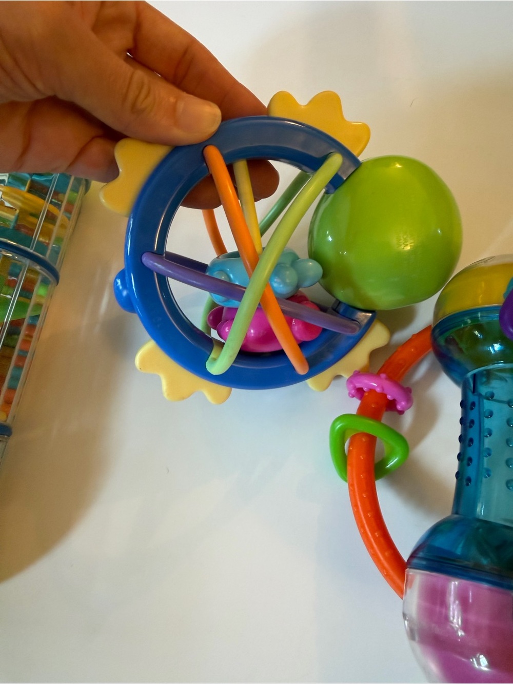 🍂 5/$25 Sensory Rattle Trio Colorful, interactive baby toys - Picture 7 of 8